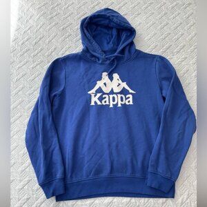 Kappa Blue Sweatshirt Iconic White Logo Pullover Adult Man Medium